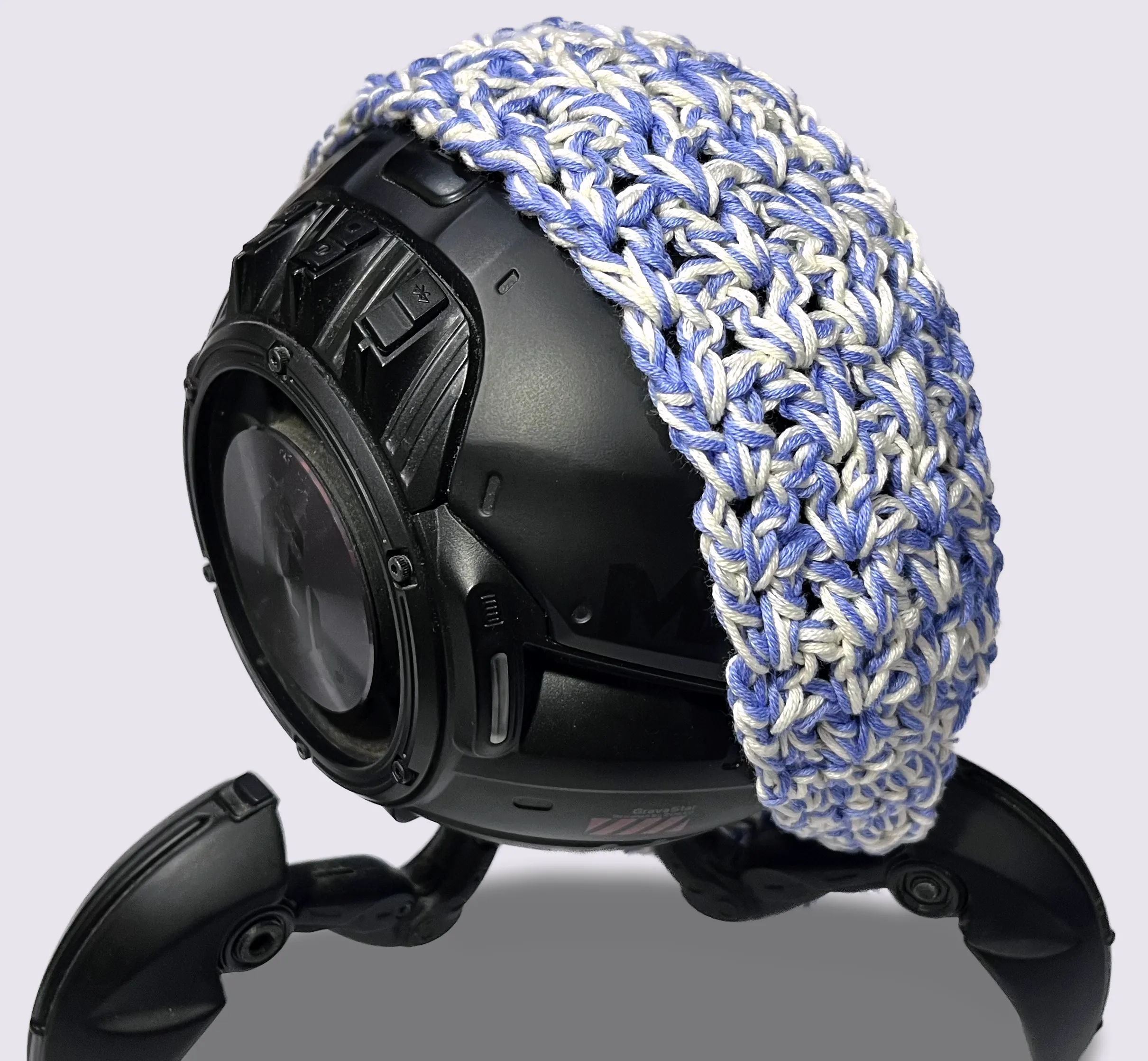 White · Blue Hairband